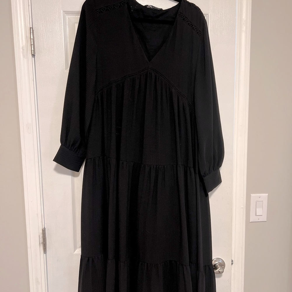 Zara embroidered maxi dress